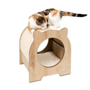 Cozy Hideout Cat House – Compact Enclosed Bed