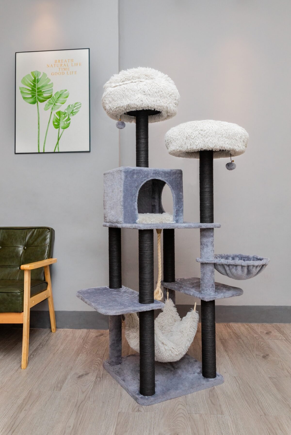 Bradbury 7 Level Gray Cat Tree - Image 2