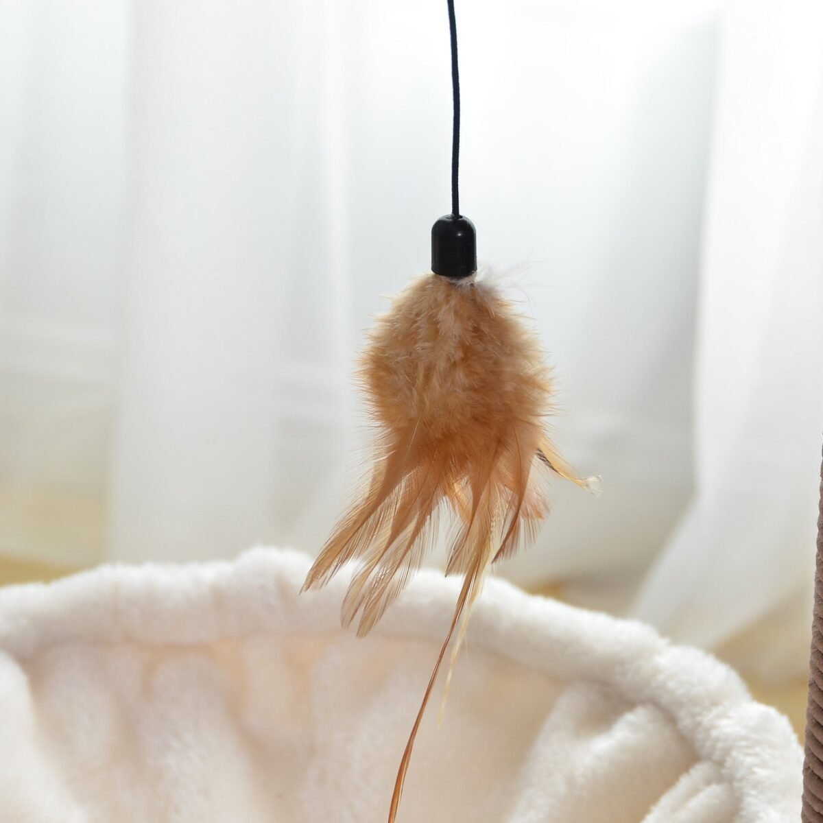 Nirvana Cat Tree with Cat Hammock and Feather Toy - Image 6