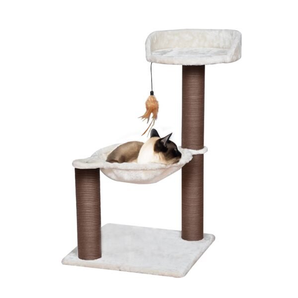 Nirvana Cat Tree with Cat Hammock and Feather Toy
