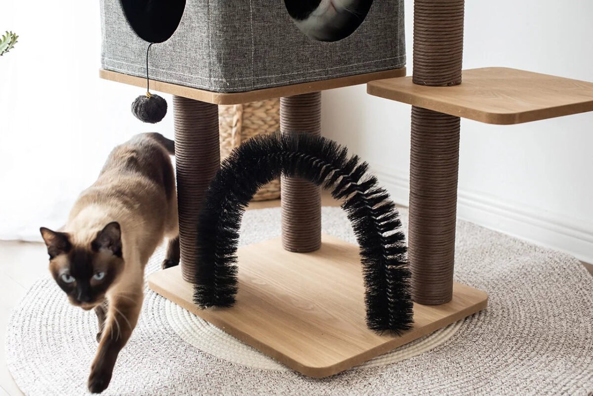 Elevate Minimalistic, Wooden Medium Cat Tower - Image 6