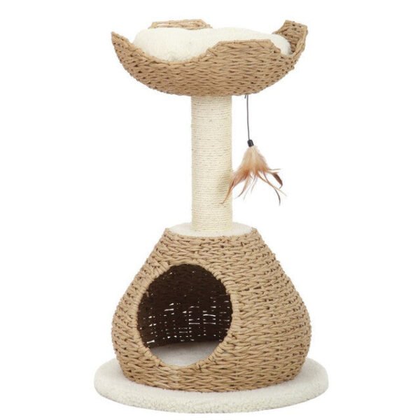 Walk Up Natural Aesthetic, Handwoven Cat Tree
