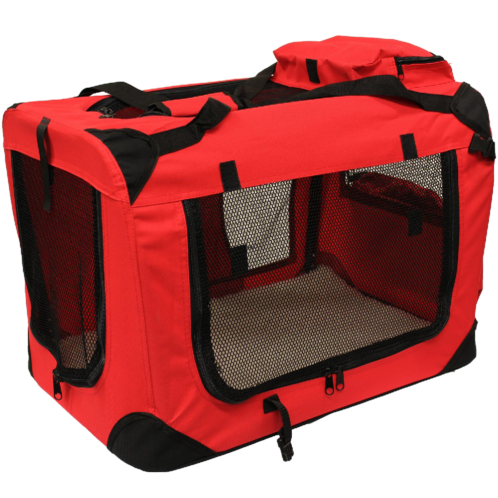Mool Lightweight Fabric Pet Carrier Crate With Fleece Mat And Food Bag - Image 2