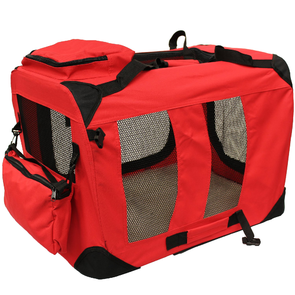 Mool Lightweight Fabric Pet Carrier Crate With Fleece Mat And Food Bag - Image 3