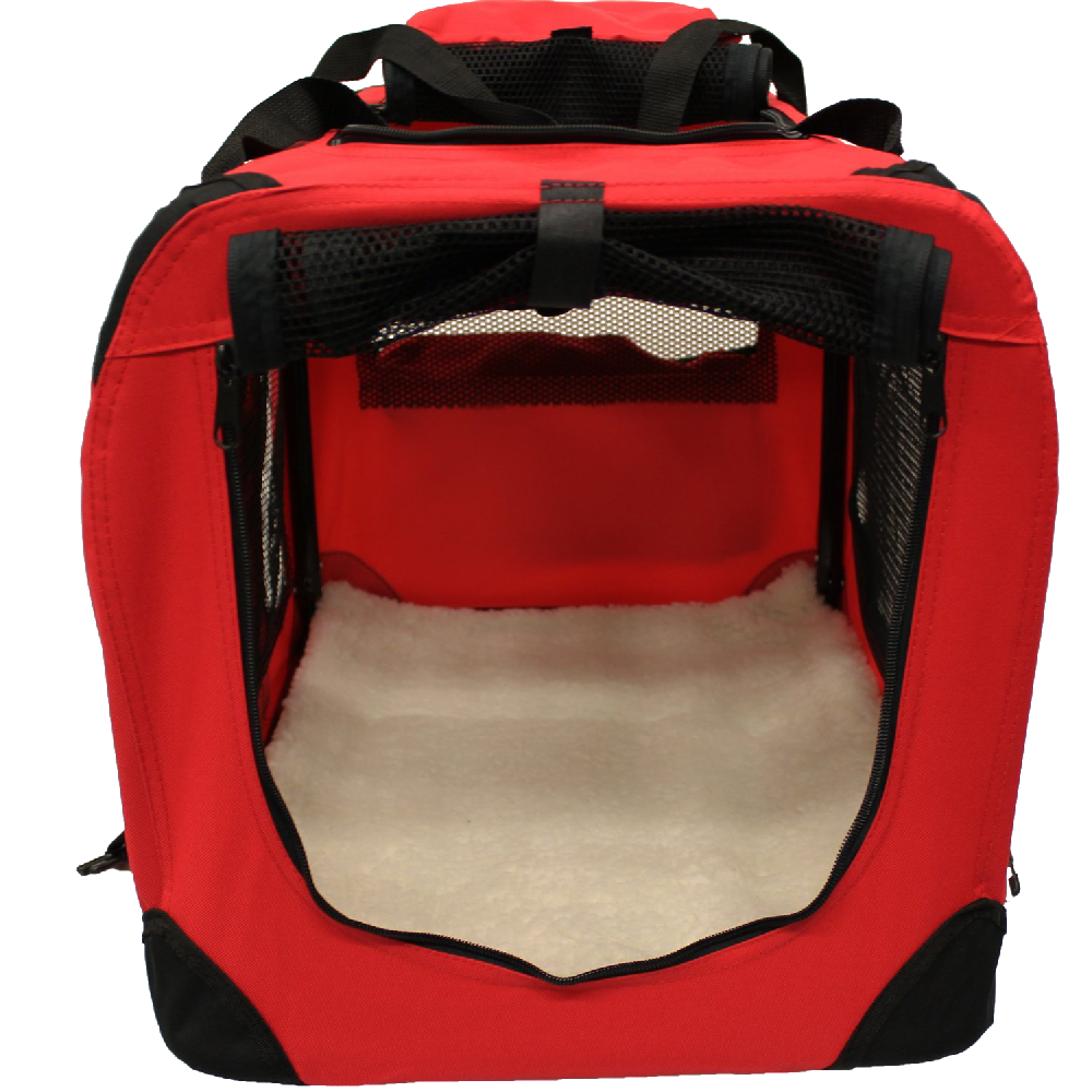 Mool Lightweight Fabric Pet Carrier Crate With Fleece Mat And Food Bag - Image 5