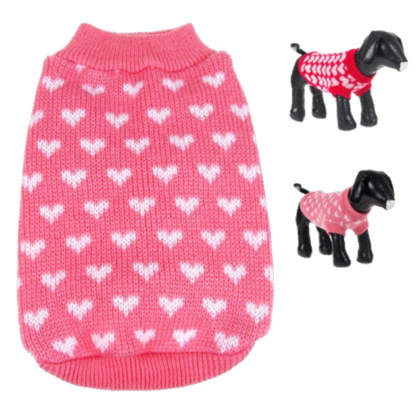 Silvercell Pets Puppy Dogs Clothes Jacket Little Heart Knit Sweater Coat