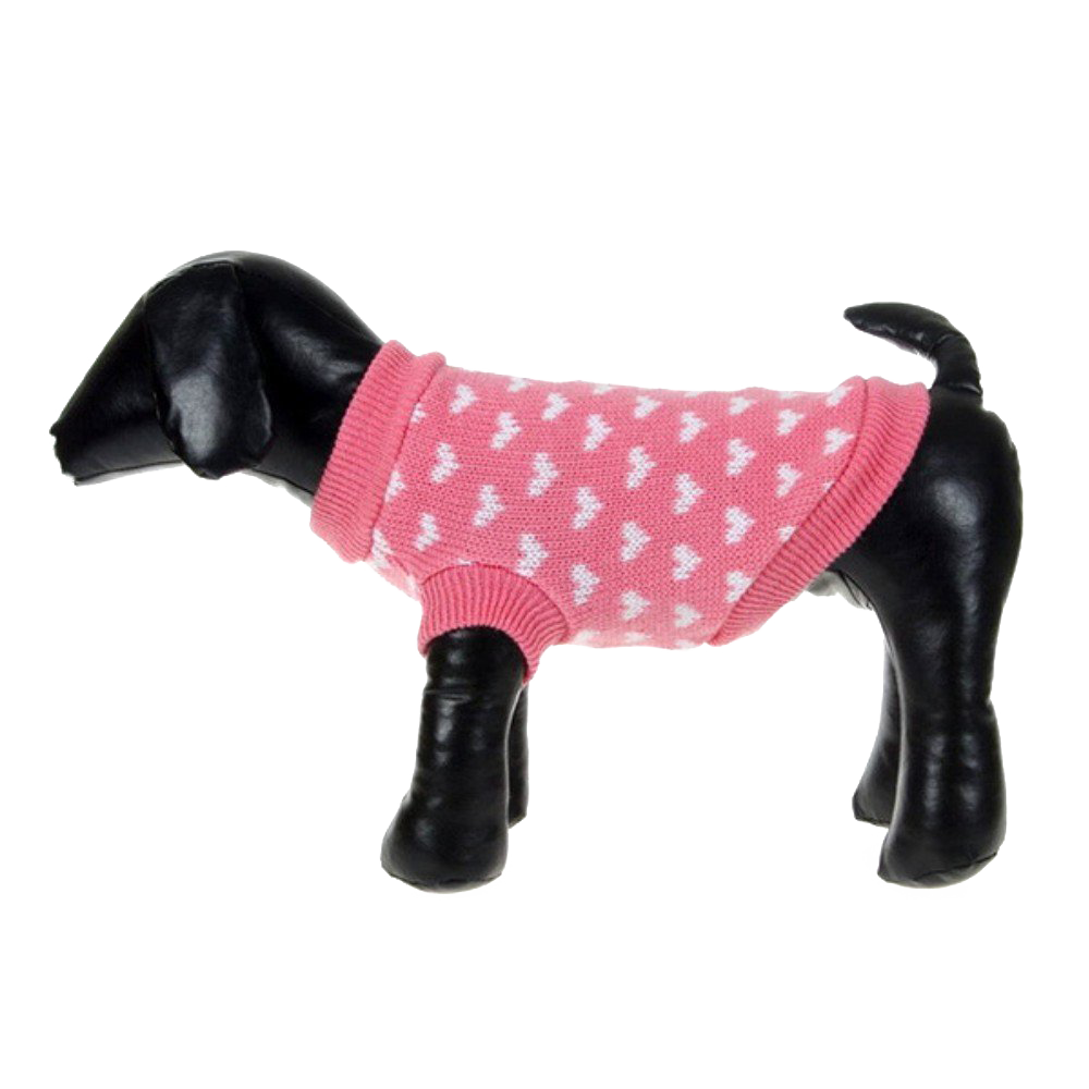 Silvercell Pets Puppy Dogs Clothes Jacket Little Heart Knit Sweater Coat - Image 4
