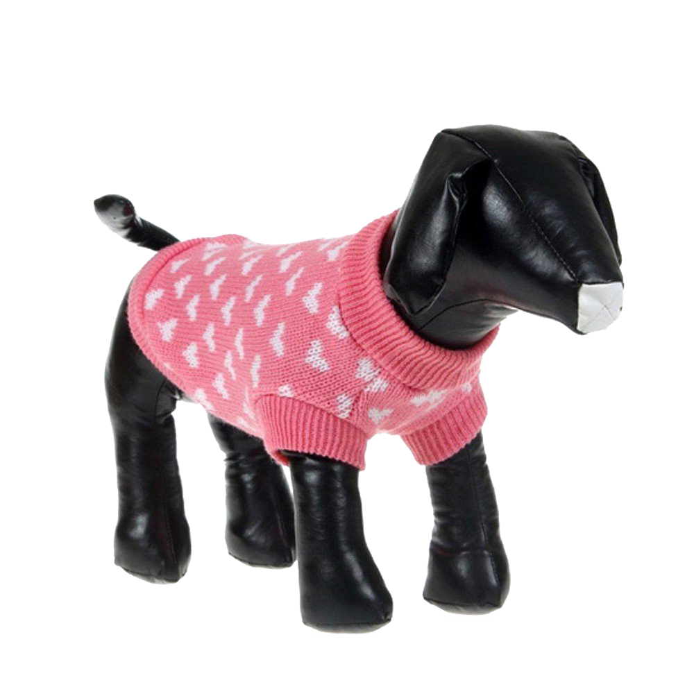 Silvercell Pets Puppy Dogs Clothes Jacket Little Heart Knit Sweater Coat - Image 5